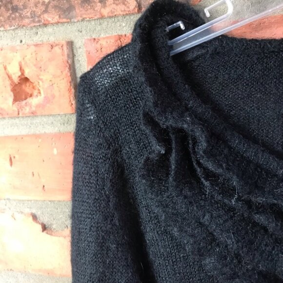 Chiaramente Ruffles Mohair Sweater Crew Neck Cozy Wool Blend Lightweight Knit XL - Picture 10 of 14